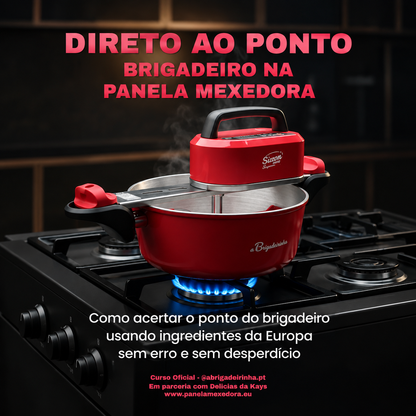 COMBO: PANELA PARA MEXER DOCES SUZAN PRO 28 INOX + SUPORTE + CAPAS + CURSO E FRETE GRÁTIS DE BRINDE