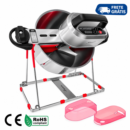 COMBO: PANELA PARA MEXER DOCES SUZAN PRO 24CM INOX + SUPORTE + CAPAS + CURSO E FRETE GRÁTIS DE BRINDE