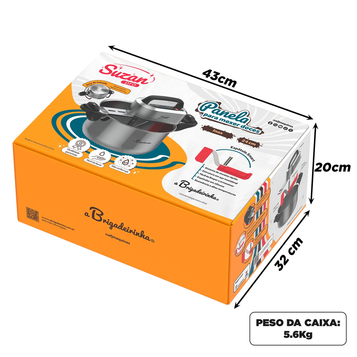 Panela para Mexer Doces Suzan Pro Inox 24cm - a Brigadeirinha