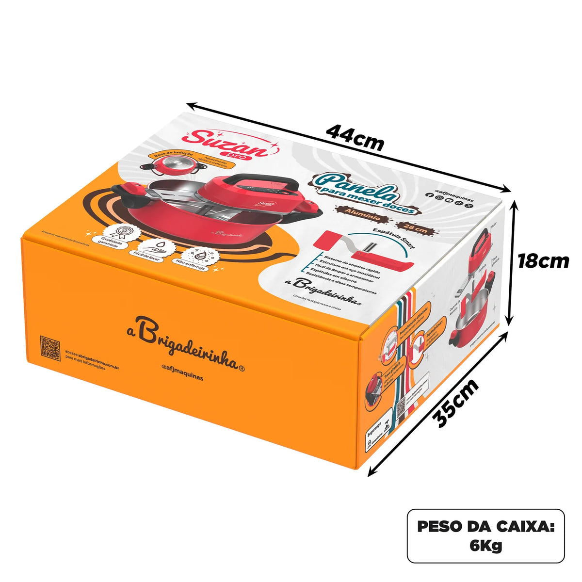 Suzan Pro Aluminum Sweet Stirring Pot 32cm - the "Brigadeirinha"