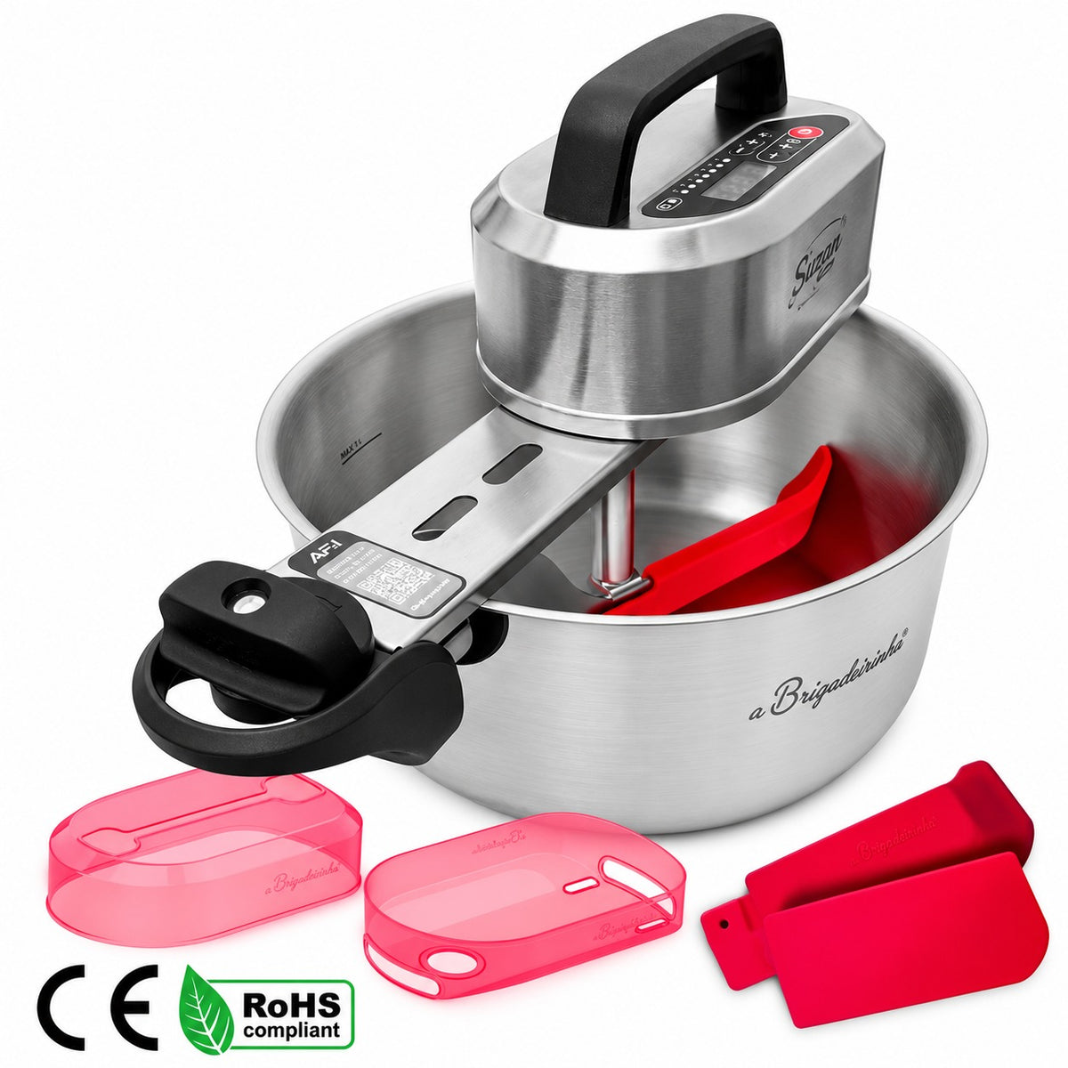 Combo Panela para Mexer Doces Suzan Pro 28cm Inox + Kit Capas