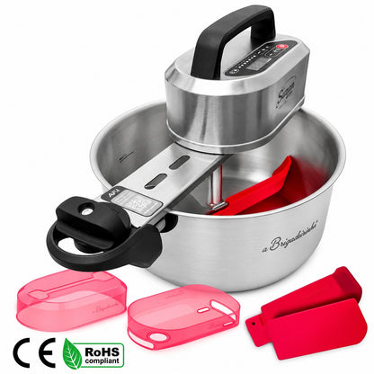 Combo Panela para Mexer Doces Suzan Pro 28cm Inox + Kit Capas