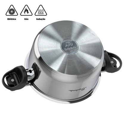 COMBO: PANELA PARA MEXER DOCES SUZAN PRO 28 INOX + SUPORTE + CAPAS + CURSO E FRETE GRÁTIS DE BRINDE